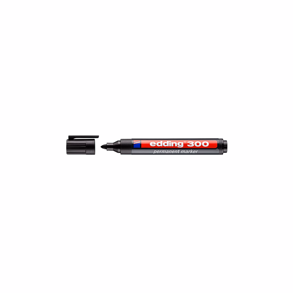 Alkoholos marker EDDING 300 kerek fekete