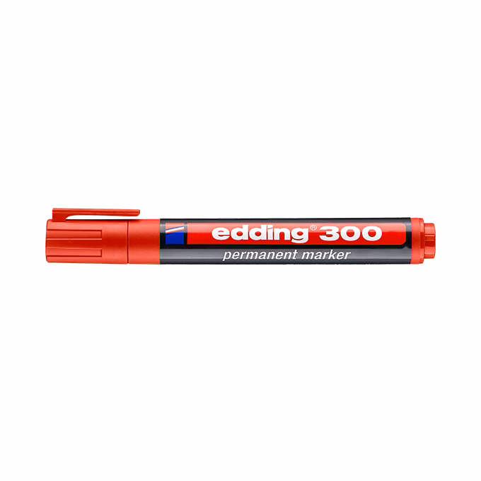 Alkoholos marker EDDING 300 kerek piros
