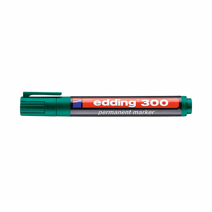 Alkoholos marker EDDING 300 kerek zöld