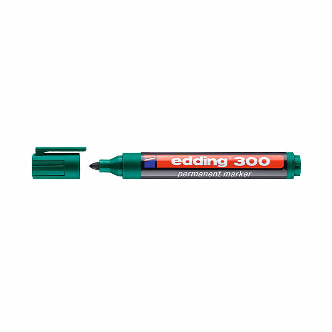 Alkoholos marker EDDING 300 kerek zöld