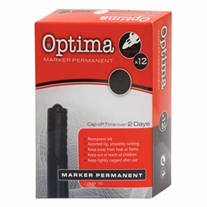 Alkoholos marker OPTIMA kerek fekete Alkoholos marker OPTIMA kerek fekete
