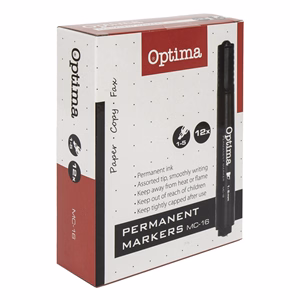 Alkoholos marker OPTIMA vágott fekete