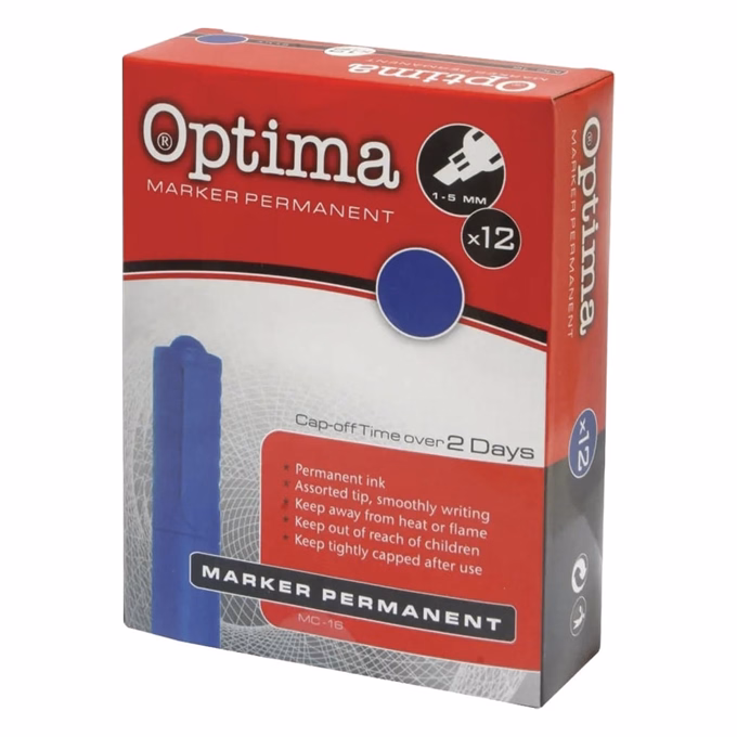 Alkoholos marker OPTIMA vágott kék