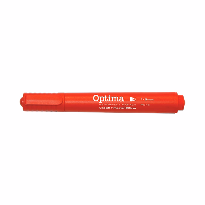 Alkoholos marker OPTIMA vágott piros