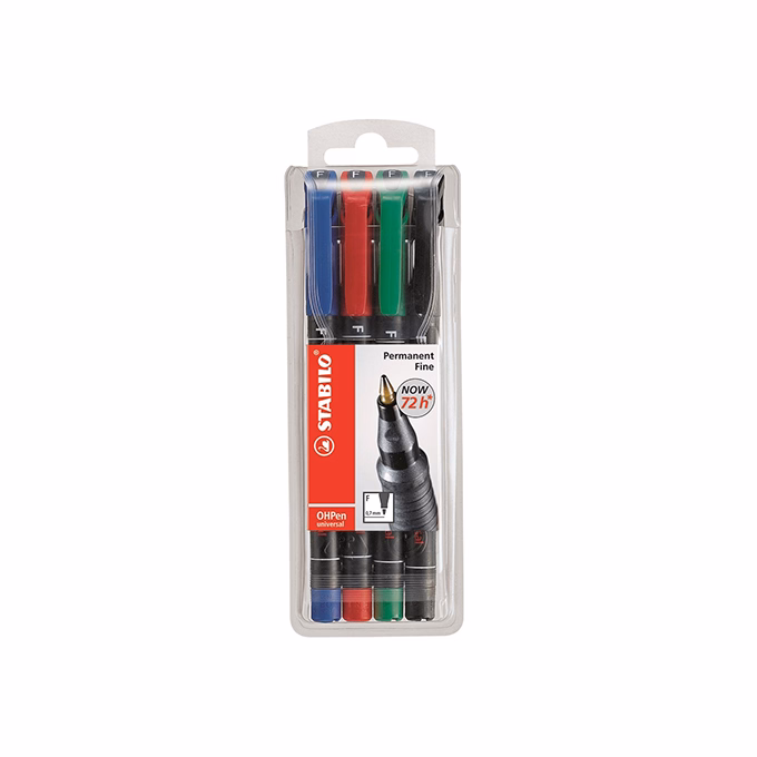 Alkoholos marker STABILO 842 F 4 darabos