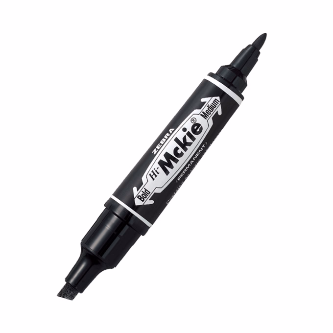 Alkoholos marker kétvégű ZEBRA Hi-Mckie 2,0-4,0 mm fekete Alkoholos marker kétvégű ZEBRA Hi-Mckie 2,0-4,0 mm fekete