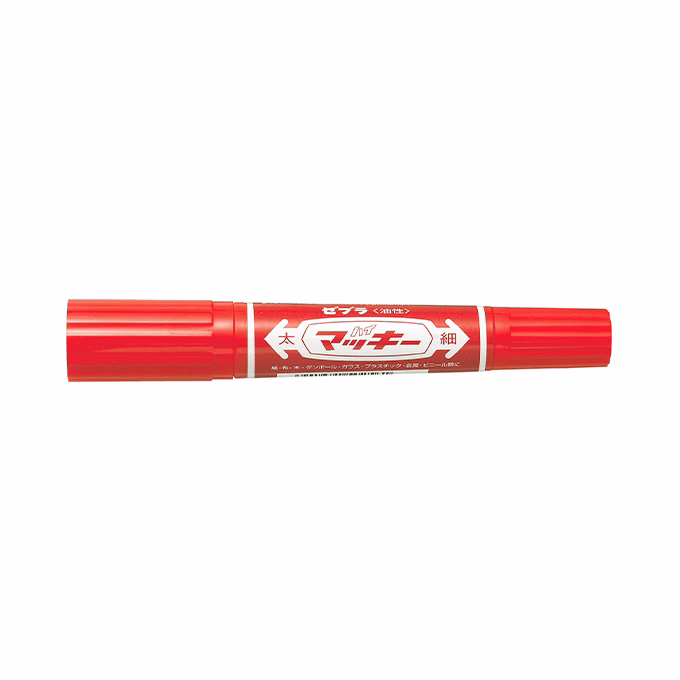 Alkoholos marker kétvégű ZEBRA Hi-Mckie 2,0-4,0 mm piros