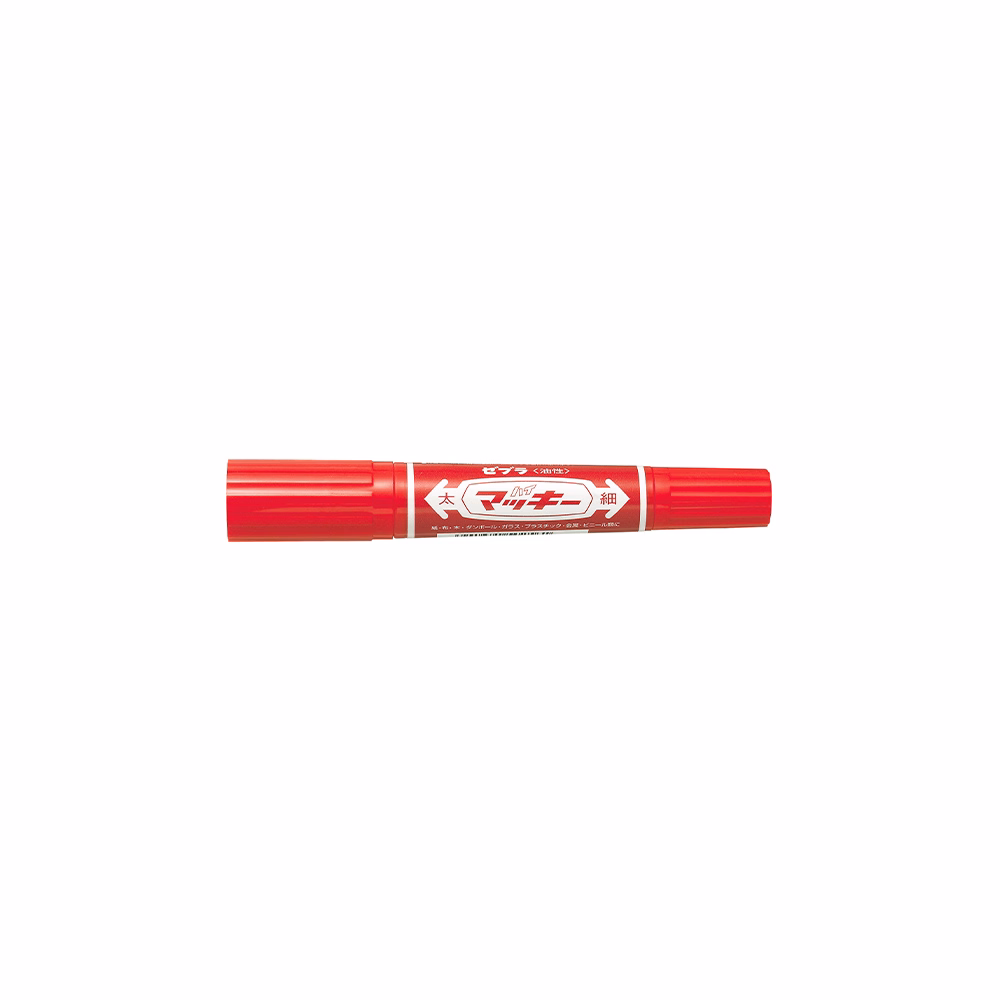 Alkoholos marker kétvégű ZEBRA Hi-Mckie 2,0-4,0 mm piros