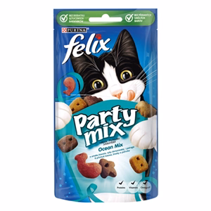 Állateledel jutalomfalat FELIX Party Mix Ocean Mix macskáknak 60 g Állateledel jutalomfalat FELIX Party Mix Ocean Mix macskáknak 60 g