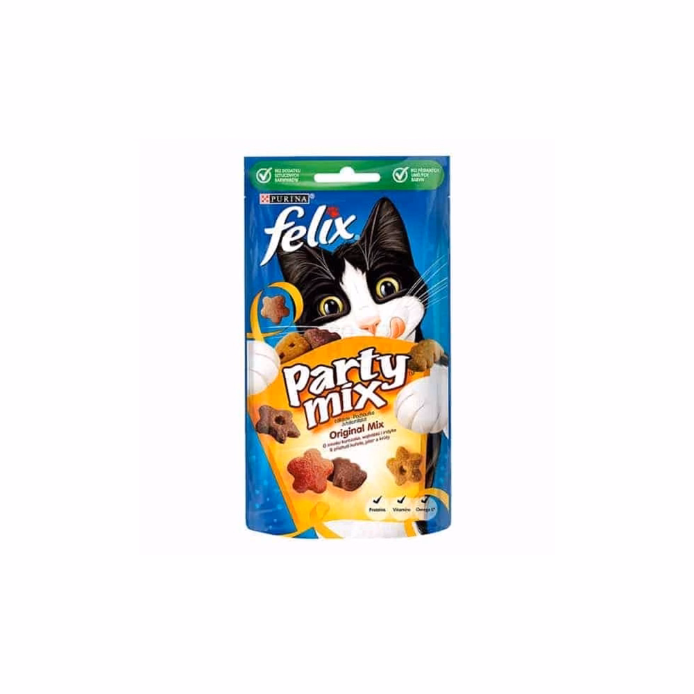 Állateledel jutalomfalat FELIX Party Mix Original Mix macskáknak 60 g