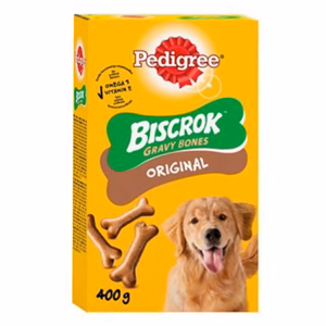 Állateledel jutalomfalat PEDIGREE Biscrok kutyáknak marha 400 g