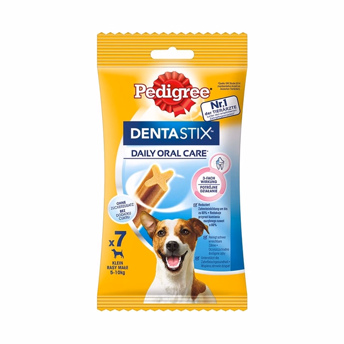 Állateledel jutalomfalat PEDIGREE Denta Stix Daily Oral Care kistestű kutyáknak Állateledel jutalomfalat PEDIGREE Denta Stix Daily Oral Care kistestű kutyáknak