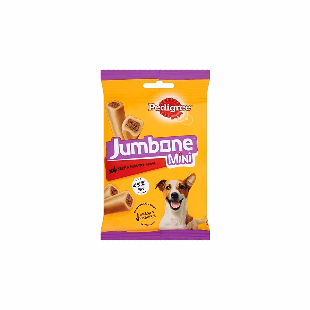 Állateledel jutalomfalat PEDIGREE Jumbone Mini kutyáknak marha 160 g