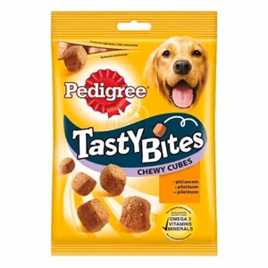 Állateledel jutalomfalat PEDIGREE Tasty Bites Chewy Cubes kutyáknak 130 g