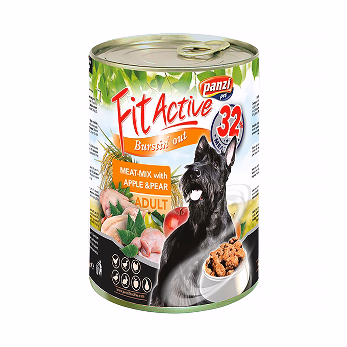 Állateledel konzerv PANZI FitActive kutyának hús-mix 415 g Állateledel konzerv PANZI FitActive kutyának hús-mix 415 g