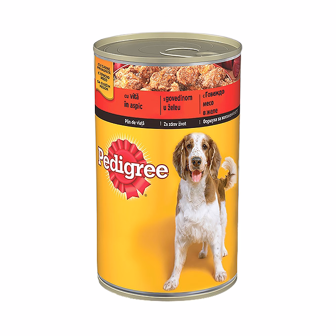Állateledel konzerv PEDIGREE kutyáknak marhahússal 400 g