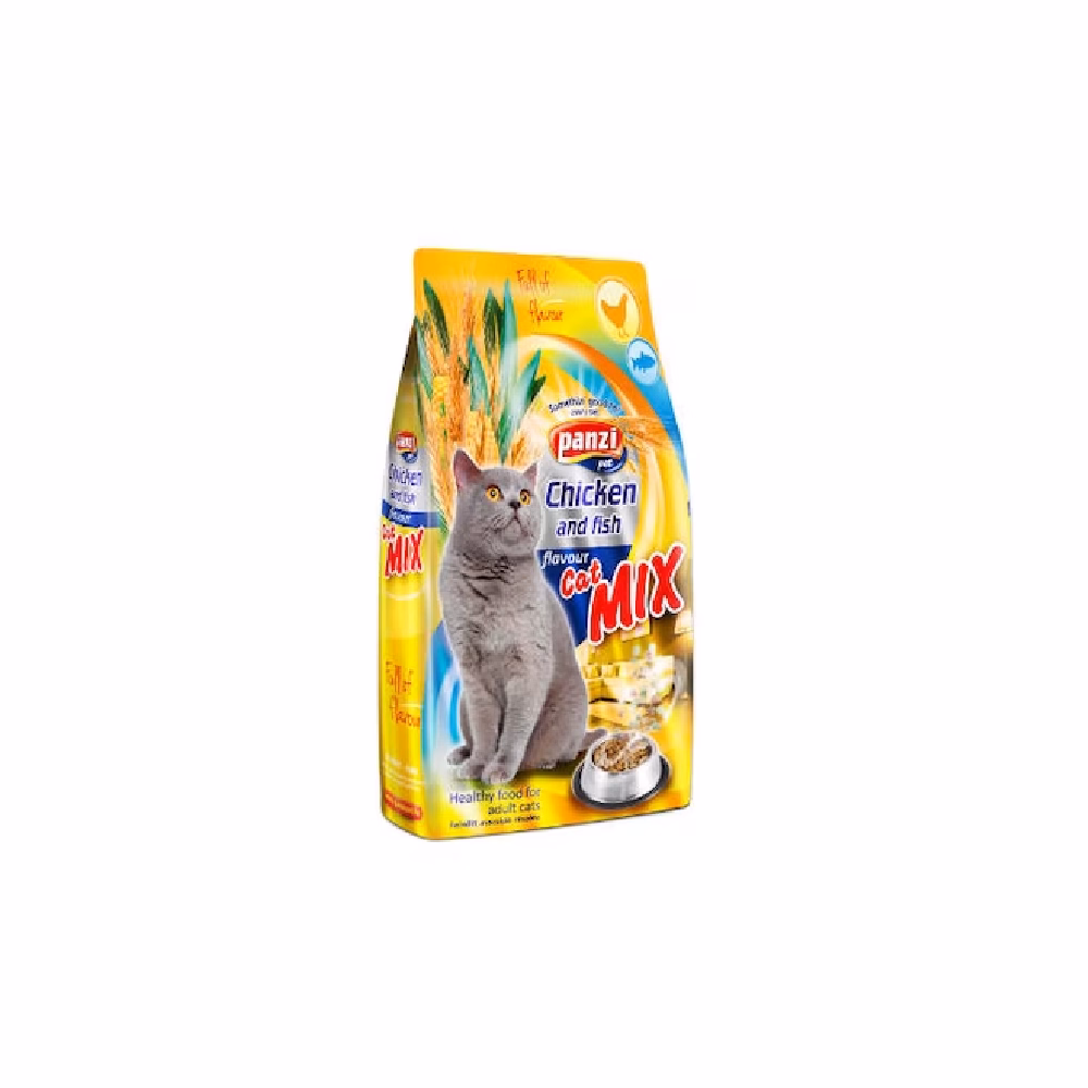 Állateledel száraz PANZI Cat-Mix csirke és hal felnőtt macskáknak 400 g