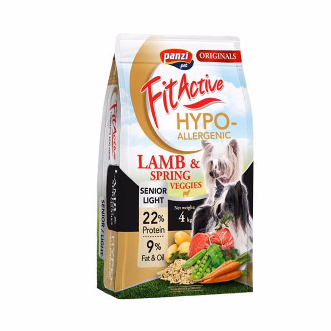 Állateledel száraz PANZI FitActive Originals Hypoallergén időskutyáknak bárányhússal 4 kg