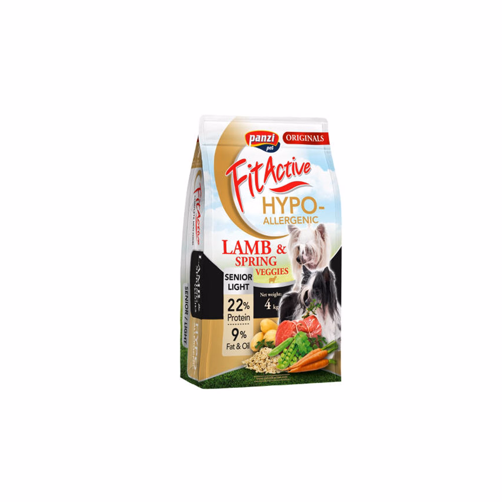 Állateledel száraz PANZI FitActive Originals Hypoallergén időskutyáknak bárányhússal 4 kg
