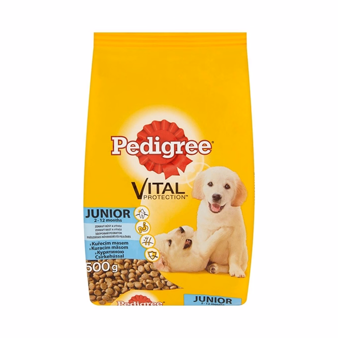 Állateledel száraz PEDIGREE Junior Medium kutyáknak csirke 500 g
