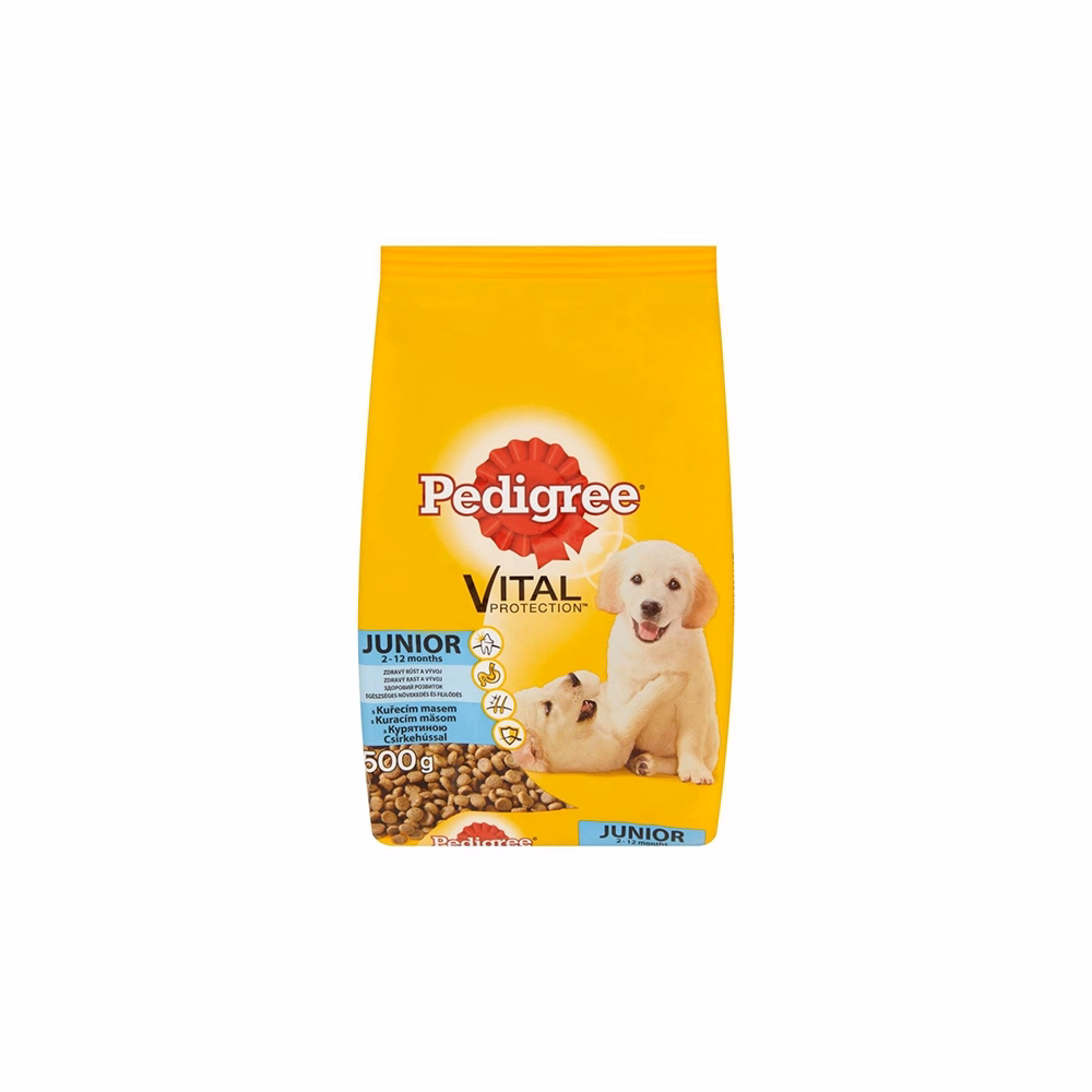 Állateledel száraz PEDIGREE Junior Medium kutyáknak csirke 500 g
