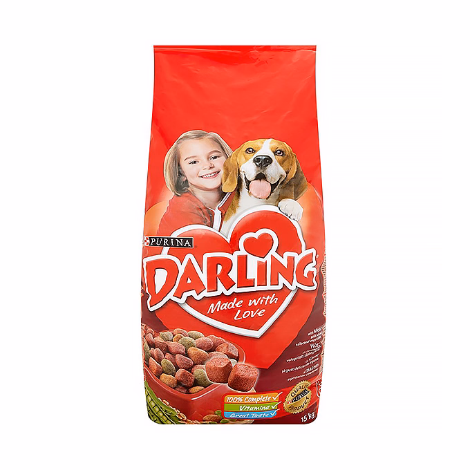 Állateledel száraz PURINA Darling kutyáknak hússal és zöldséggel 15 kg Állateledel száraz PURINA Darling kutyáknak hússal és zöldséggel 15 kg