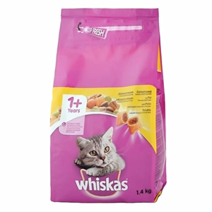 Állateledel száraz WHISKAS macskáknak csirke 1,4 kg