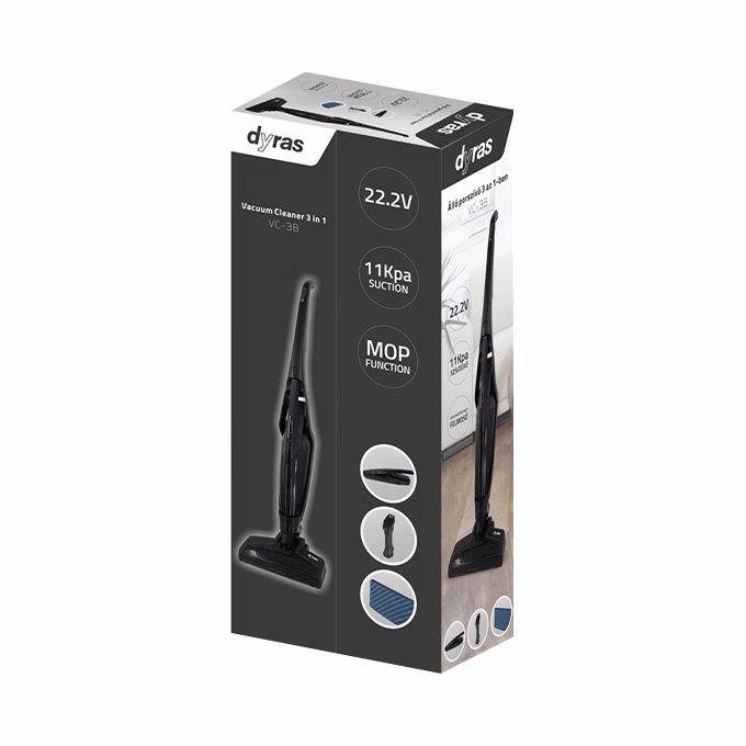 Álló porszívó DYRAS VC-3B 3in1 akkumulátoros 2200 mAh fekete