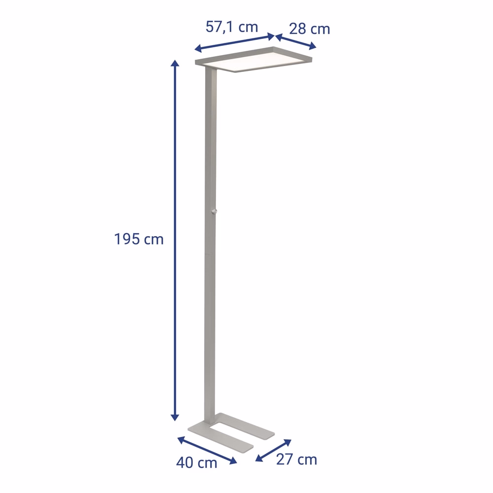 Állólámpa MAUL MAULcano 52W ezüst