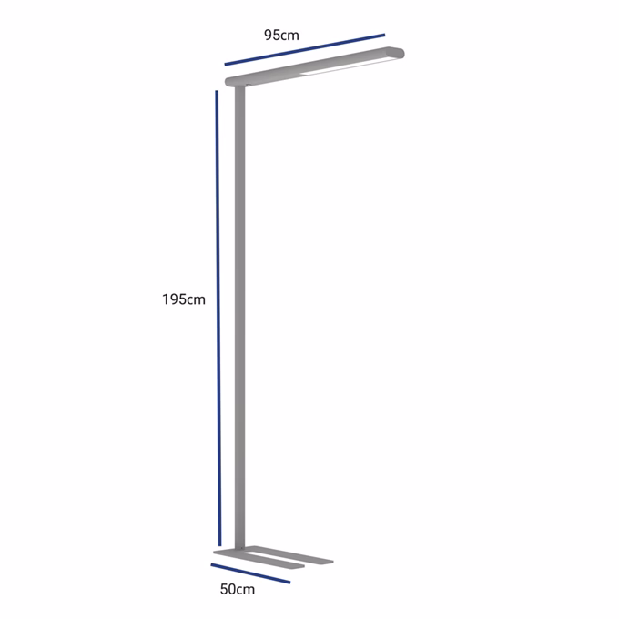 Állólámpa MAUL MAULjet 42W dimmelhető ezüst