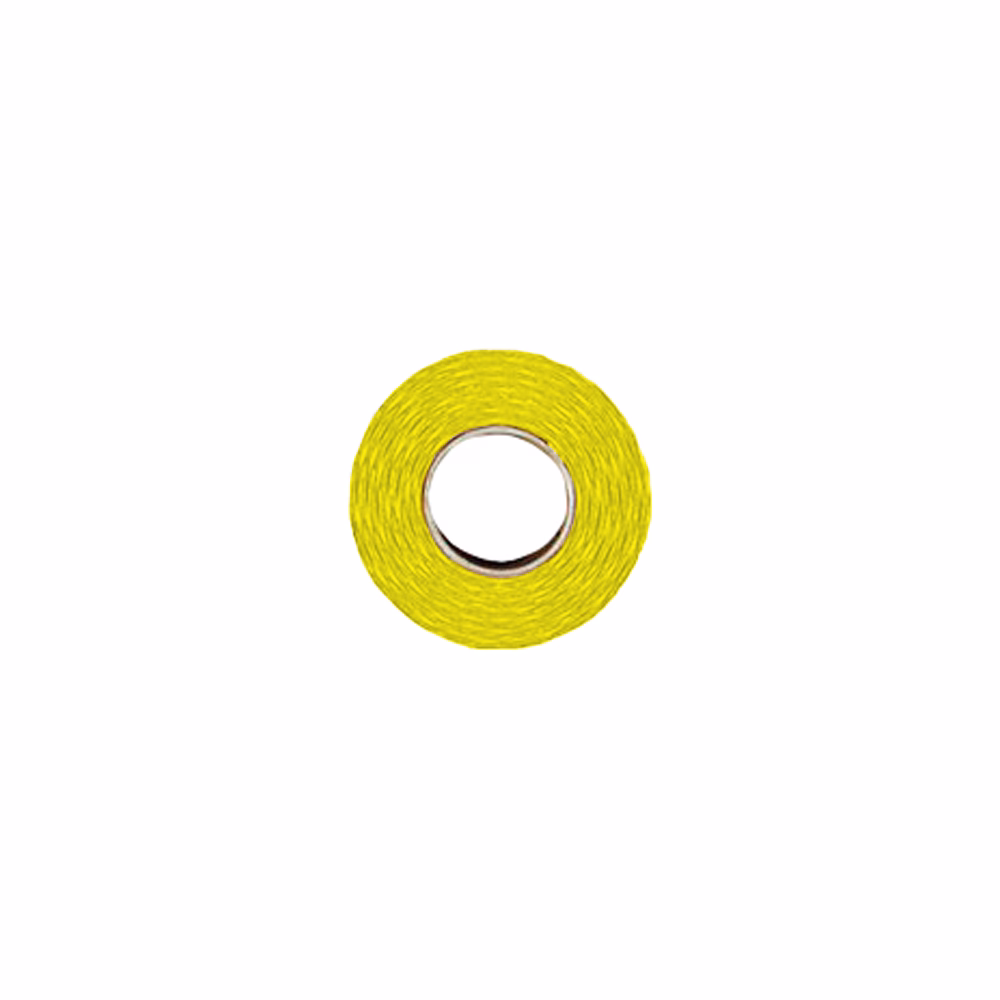 Árazószalag FORTUNA 22x12 mm perforált sárga 10 tekercs/csomag