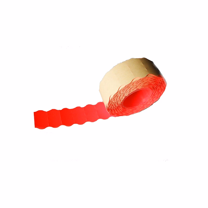 Árazószalag FORTUNA 25x12 mm perforált piros 10 tekercs/csomag