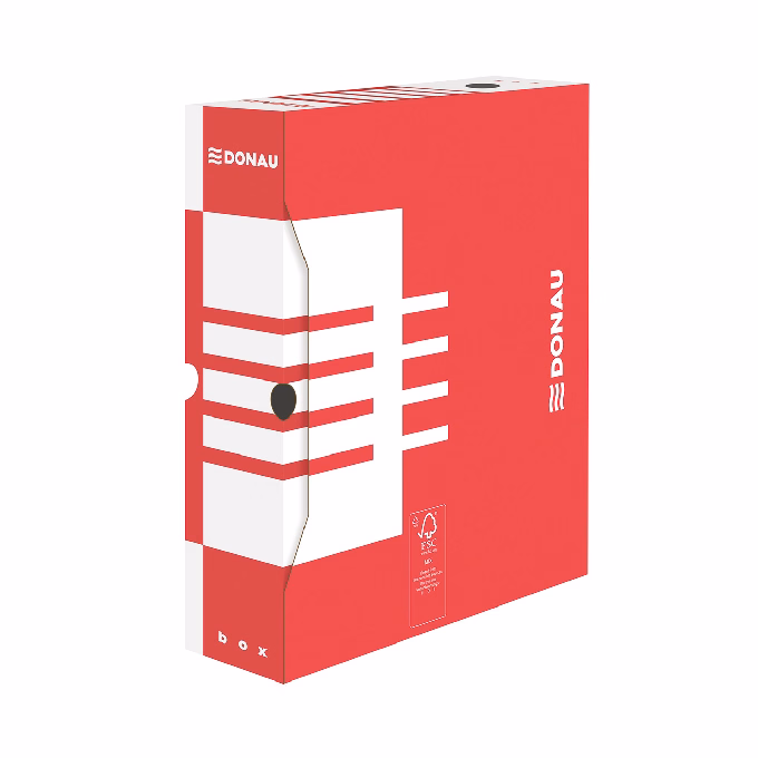 Archiváló doboz DONAU A/4 100 mm karton piros