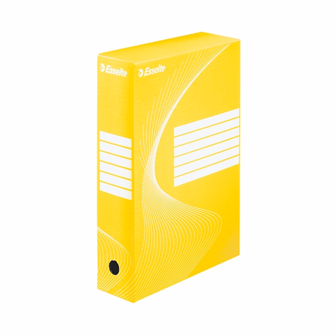 Archiváló doboz ESSELTE Boxycolor A/4  80 mm karton sárga