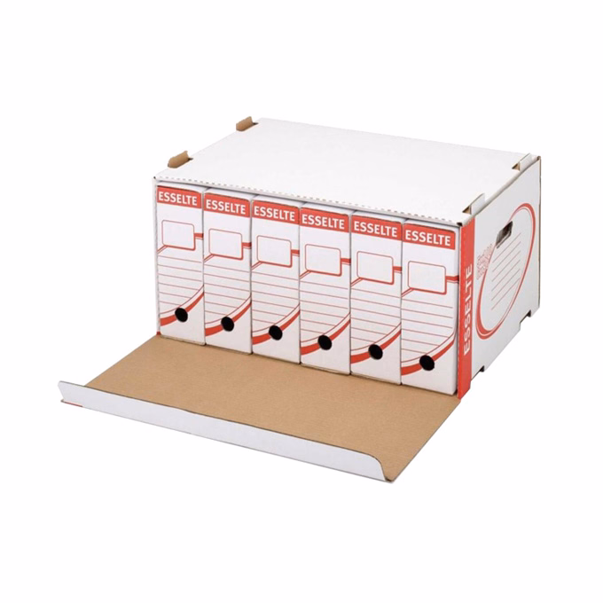 Archiváló konténer dobozoknak ESSELTE 360x258x540 mm előre nyíló tetővel fehér