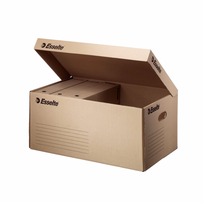 Archiváló konténer dobozoknak ESSELTE Eco 439x242x345 mm felfelé nyíló tetővel barna