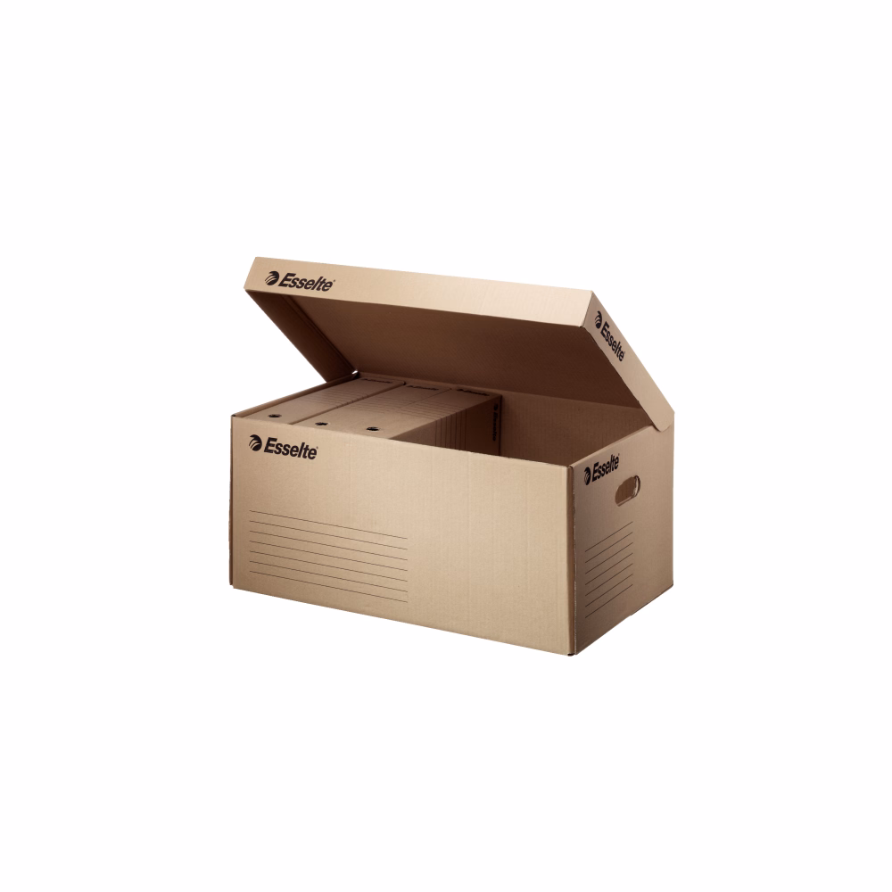 Archiváló konténer dobozoknak ESSELTE Eco 439x242x345 mm felfelé nyíló tetővel barna