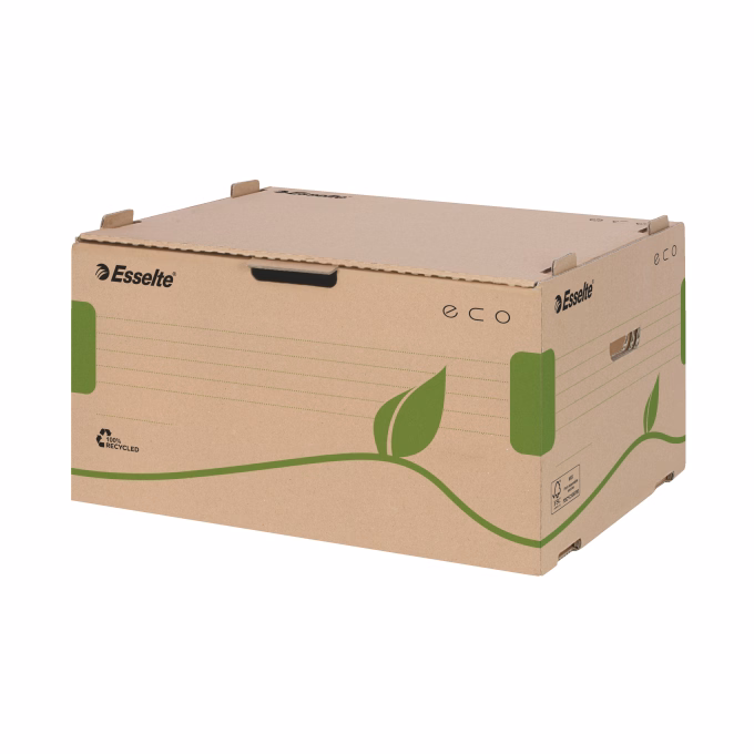 Archiváló konténer dobozoknak ESSELTE Eco 439x259x340 mm előre nyíló tetővel barna