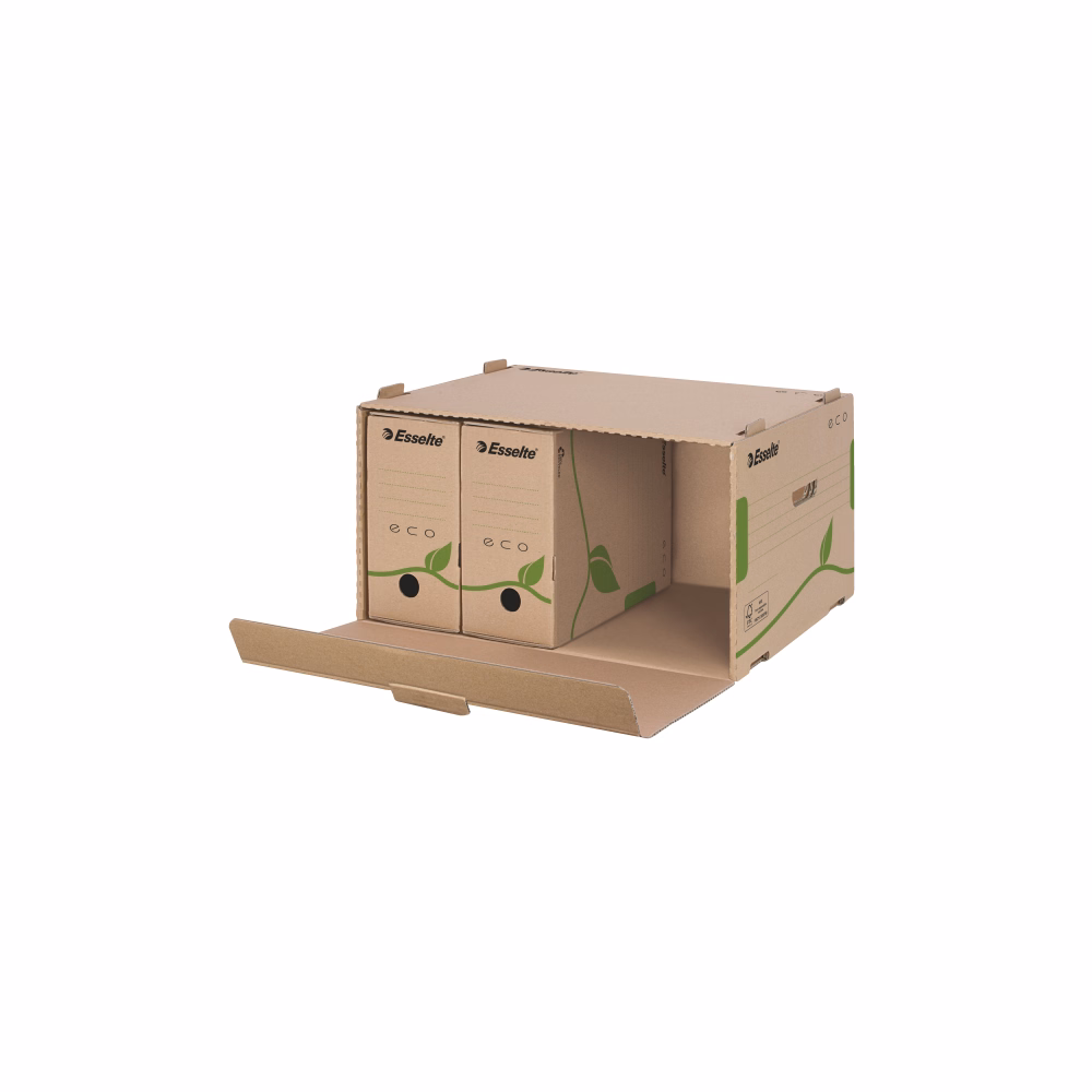 Archiváló konténer dobozoknak ESSELTE Eco 439x259x340 mm előre nyíló tetővel barna