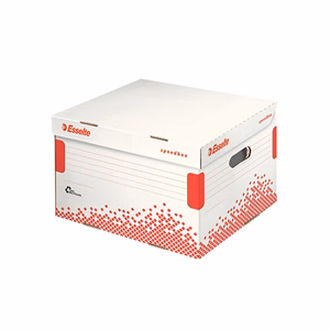 Archiváló konténer dobozoknak ESSELTE Speedbox L 433x263x364 mm felfelé nyíló tetővel fehér