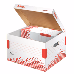 Archiváló konténer dobozoknak ESSELTE Speedbox M 367x263x325 mm felfelé nyíló tetővel fehér Archiváló konténer dobozoknak ESSELTE Speedbox M 367x263x325 mm felfelé nyíló tetővel fehér