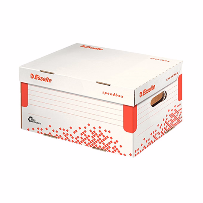 Archiváló konténer dobozoknak ESSELTE Speedbox S 355x193x252 mm felfelé nyíló tetővel fehér
