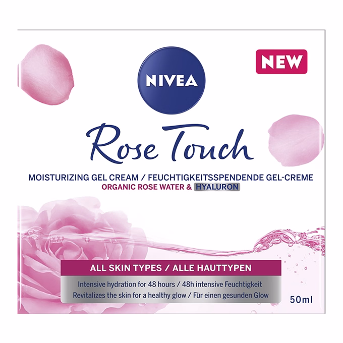 Arckrém NIVEA Hidratáló gél és krém aqua rose 50 ml