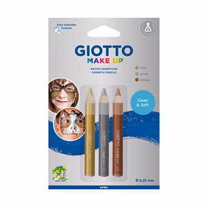 Arcszínező ceruza GIOTTO arany-ezüst-bronz 3 darabos