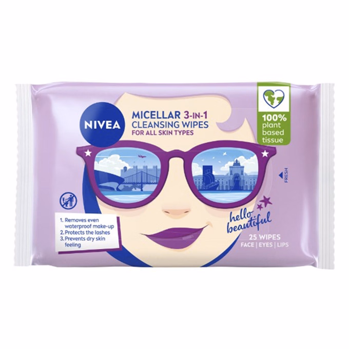 Arctisztító kendő NIVEA minden bőr típusra 25 db