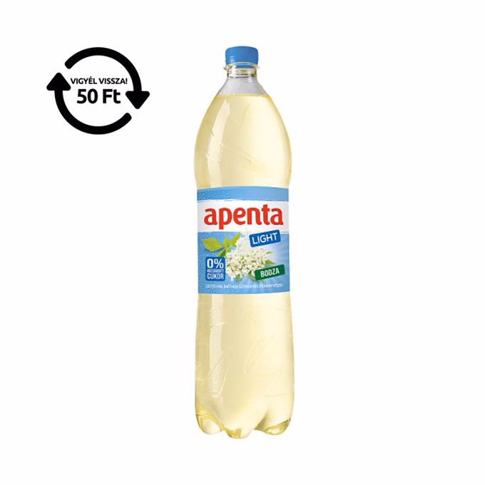 Ásványvíz szénsavas APENTA bodza light 1,5L DRS