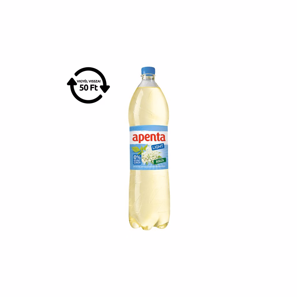 Ásványvíz szénsavas APENTA bodza light 1,5L DRS