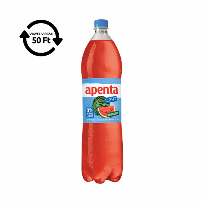 Ásványvíz szénsavas APENTA görögdinnye light 1,5L DRS