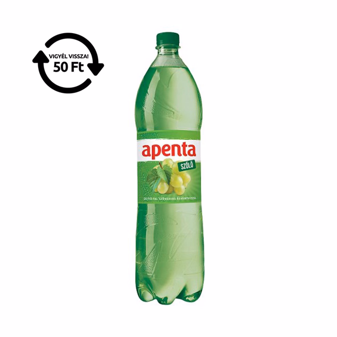 Ásványvíz szénsavas APENTA szőlő 1,5L DRS