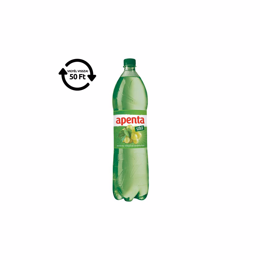 Ásványvíz szénsavas APENTA szőlő 1,5L DRS